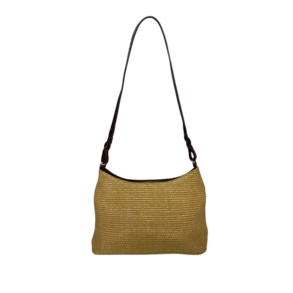 Etienne Aigner Vintage Woven Straw Leather Bag Shoulder Handbag Purse 80s 90s - Picture 2 of 14